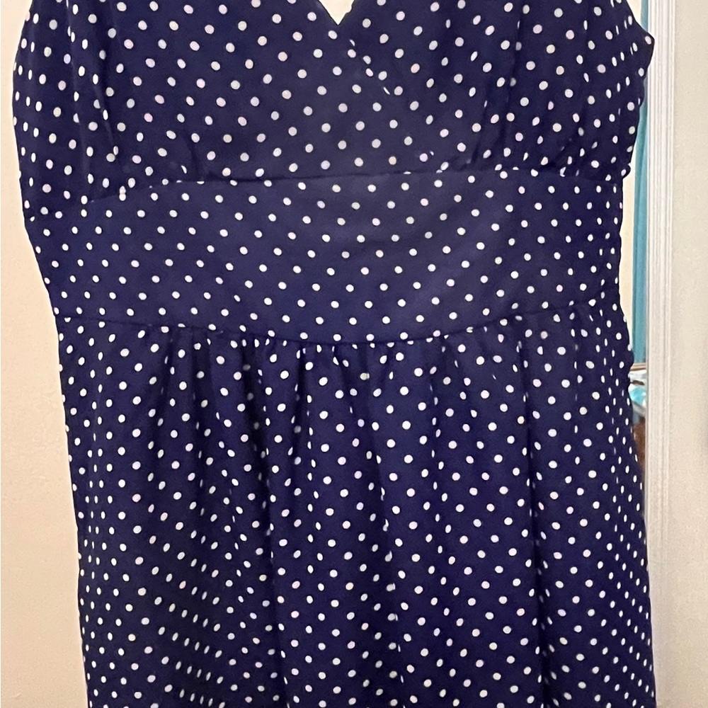 GAP Navy Polka Dot Mini Dress